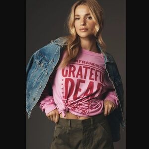 Anthropologie Letluv Grateful Dead Concert Long-Sleeve Graphic Tee- Size M